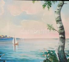 Rubovics jelzéssel: Balaton. Olaj, vászon, 50×40 cm