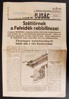 1938 Friss újság 1938. október 13-diki száma a Felvidék visszatérésének híreivel