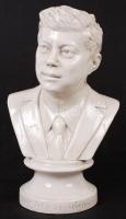 John Fitzgerald Kennedy, fehér mázas, jelzés nélkül, apró repedésekkel, m:24 cm