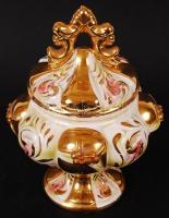 Nagy méretű olasz bonbonier, jelzés nélkül, kézzel festett, hibátlan, m:26 cm