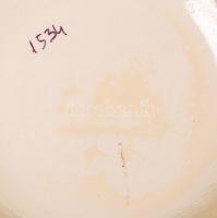 Jelzett fedeles váza, kézzel festett, hibátlan, m:43 cm