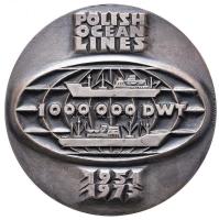 Lengyelország 1970. "40 éves az Atlanti óceánon keresztüli lengyel hajózás" ezüstözött Br ...