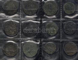 Róma/Császárság 72db kis és nagy bronz, 2db kis éremtartóban T:többségében 2, a többi 3