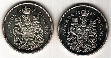 Kanada 1966. 50cent Ag (2x) T:1/2