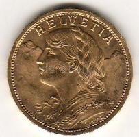 Svájc 1927B 20Fr Au T:2