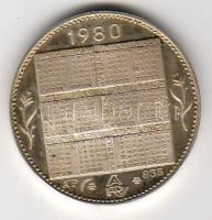 1980. "Á.P.V.-Naptár-Bocskay" Ag emlékzseton T:PP R!