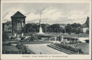 Budapest XXII. Budafok, Szent István tér, országzászló