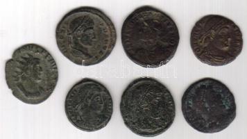 Római Császárság 125 év történelme 7klf császár pénze 253-378 kisbronzok   Gallienus,I.Constantinus,Crispus,II.Constantinus,II.Constantius,I.Valentinianus,Valens T:3