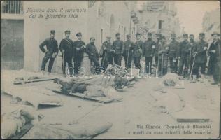 1908 Messina dopo il terremoto, Via Placida / dead bodies after the earthquake (fl)