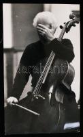 Szalay Zoltán: Enrico Mainardi csellista, feliratozva, 23x14 cm