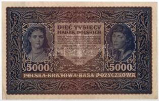 Lengyelország 1920. 5000M T:II Csak egyszer hajtva!