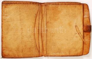 Kígyó bőr pénztárca, 14×10 cm