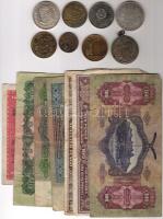 Kis hagyaték tétel 2 klf Ag + Mexikó 1P Ag (Billon) + 4klf emlékérem + 7 klf magyar bankjegy T:BU,2,3