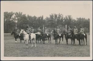 WWII Austrian military officers on Italian horses photo (gluemark)