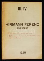 1928 Bp., Hirmann Ferenc Fémöntöde, Rézáru- és Vagónfelszerelés Gyár árjegyzéke képekkel, 624p