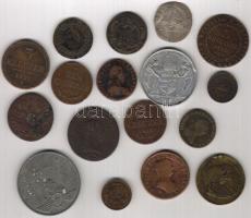 1763-tól 15 db fémpénz kis hagyaték tétel, főleg krajcárok magyar verdejellel, benne G,O ritkább verdejelek, ezüst + koronázási emlékveret + 1942. II.V.H. gépkocsizó tanezred emlékérem T:2,3