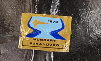 Ajkai lábas tortatálca, jelzett, hibátlan, m:11 cm, d:30 cm