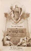 Zeit und Ewigkeit. Wien, cca 1850. Jacob Wellner.  Imakönyv 4 részmetszettel. Rézveretes bársony köt...