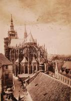 cca 1880 Prága, Olaszország, Ausztria 5 db városképes keményhátú fotó / Vintage photos of Prag, Aust...