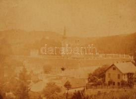 cca 1880 Prága, Olaszország, Ausztria 5 db városképes keményhátú fotó / Vintage photos of Prag, Aust...