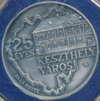 1979. MÉE "25 éves Keszthely város" ffém emlékérem plasztik tokban T:1