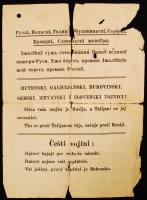1916 I. világháború orosz katonai demoralizáló szórólap osztrák-magyar katonák részére 6 nyelven. Me...
