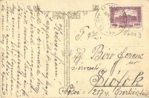 Couple in automobile, Italian art postcard, Anna & Gasparini 615 s: Busi