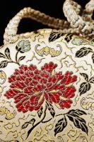 Régi piperés doboz, karton-selyem, d:11,5 cm