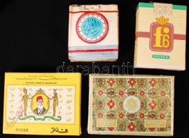 Régi arab cigarettás dobozok (4db) és gyufák (3db)