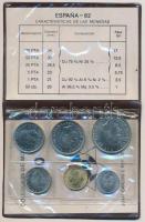 Spanyolország 1982. "Labdarugó VB" szett 6 klf db 50c-100P T:1 eredeti dísztokban és tanús...