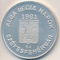 Bedő József 1981. "35 éves a forint / Alba Regia napok - Székesfehérvár" Al emlékérem tokb...