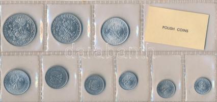 Lengyelország 1949-1975. 1Gr-5Zl Al forgalmi szett fóliatokban T:1
Poland 1949-1975. 1 Grosz, 2 Gros...