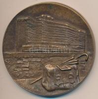 Csontos László (?) (1925-) 1991. "10 éves a Forum Hotel" emlékplakett dísztokban (70mm) T:...