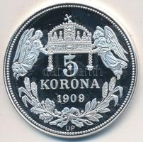 DN "Királyi koronák / 1909 5K - I. Károly (Róbert)" Ag emlékérem (20g/0.999/38,61mm) T:PP