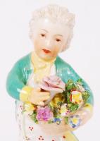 Royal Vienna (Alt Wien) virágcsokor fiú, kézzel festett, apró lepattanásokkal, m:12 cm / Royal Vienn...