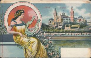 Zürich, Tonhalle / music hall, art postcard (EK)