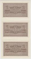 Német 3. Birodalom 1939. 1M (3x) egymás utáni sorszámmal T:I
German Third Reich 1939. 1 Reichsmark (...
