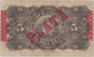 Kuba/spanyol adminisztráció 1896. 5P "Plata" felülbélyegzéssel T:III
Cuba/Spanish administ...
