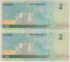 Fiji-szigetek 2007. 2$ (2x) sorszámkövetők T:I-
Fiji 2007. 2 Dollars (2x) sequential serials C:AU