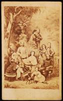 cca 1870 A császári és királyi család. Fénnyomat. / The Austrian royal family 9x11 cm