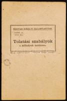 Magyar királyi államvasutak: Tolatási szabályok a műhelyek területén. Bp., 1918. 16p.