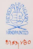 Herendi Viktória mintás kézzel festett porcelán tálka, hibátlan, jelzett, d: 11 cm