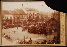 1895 Ferenc József látogatása Kolozsváron 3,5 db feliratozott fotó. Agyagdomb Zentelke felett, a ref...