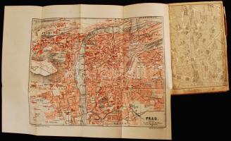 Woerl's: Prag und Umgebung. Útikönyv. Prag, cca 1900. Térképpel / with map