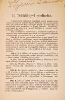 Telekkönyvi rendtartás(1900 körül). Egészvászon kötés, benne grafitceruzás aláhúzásokkal, kopottas állapotban.