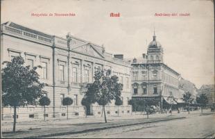 Arad, Andrássy tér, Megyeháza, Neuman ház / square, county hall (EK)