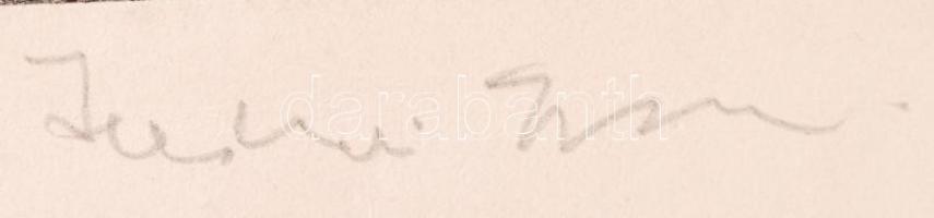 Olvashatatlan jelzéssel: Mitológia jelenet. Rézkarc, papír, foltos, 39×29 cm