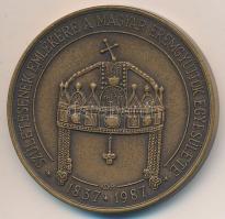 Kelemen Kristóf (1922-) 1987. "MÉE / Erzsébet királyné születésének emlékére" Br emlékérem...