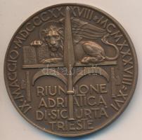Olaszország / Trieszt 1938. "Auxilium in adversis /Riunione Adriatica di Sicurta Trieste" ...