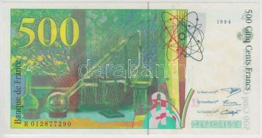 Franciaország 1994. 500Fr T:I-,II (hajtatlan)
France 1994. 500 Francs C:AU,XF (unfolded)